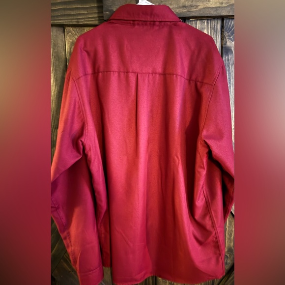 DOXXON “The Bordeaux” Maroon snap button long sleeve flannel. Mens 2XT - Picture 3 of 4